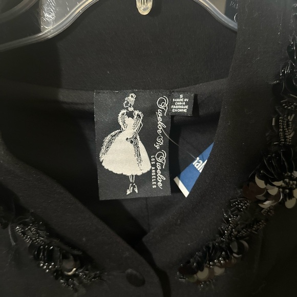 Twelve by Twelve Black Embellished short sleeve Cardigan - Picture 5 of 5